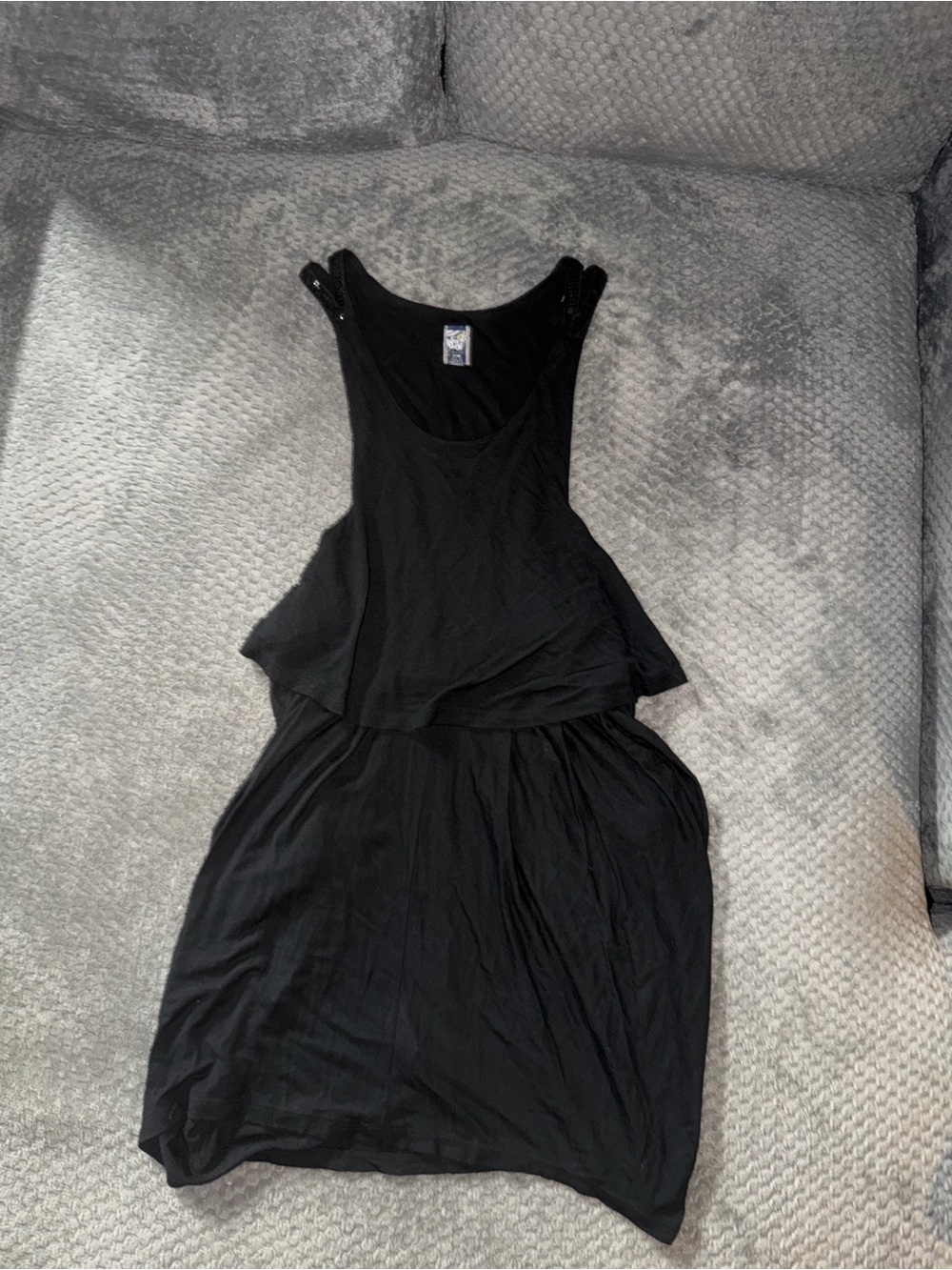 Free people Black Sleeveless Layered Dress - Unbranded